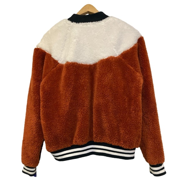 Women’s Nike Sherpa Super Soft Funky Bomber Teddy Jacket Size Medium - Picture 4 of 7
